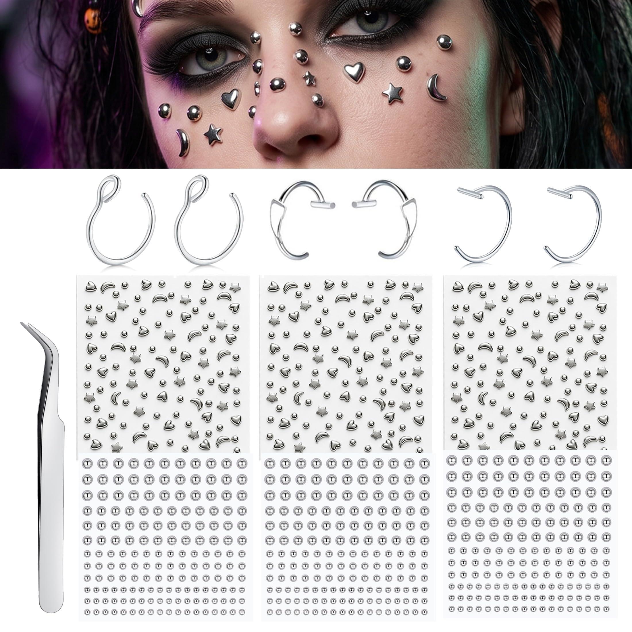 Body Jewelry Eyebrow - Piercings Falsos Adhesivos: Bolas para la