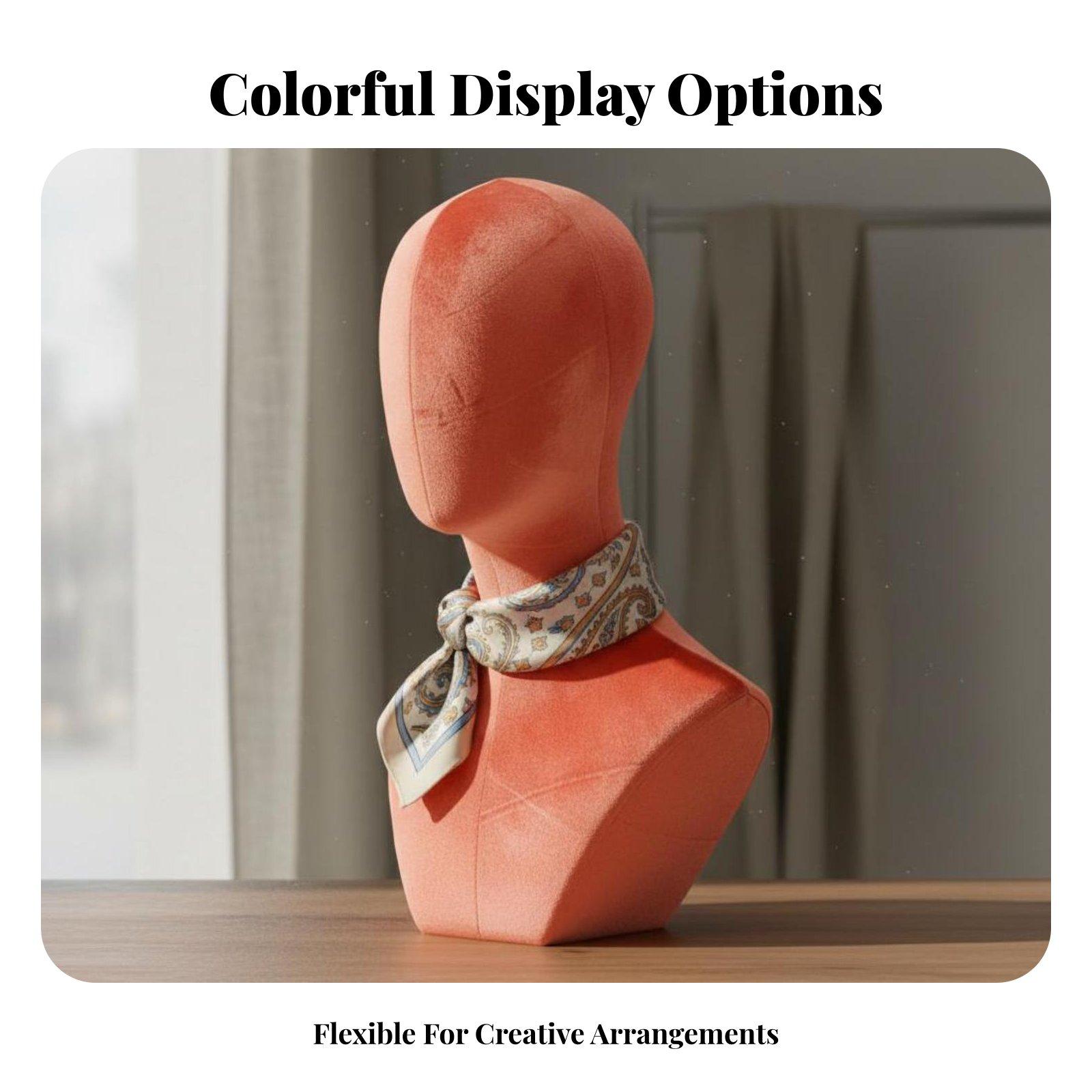 Body Jewelry Shop - Cabeza de Maniquí de Terciopelo de