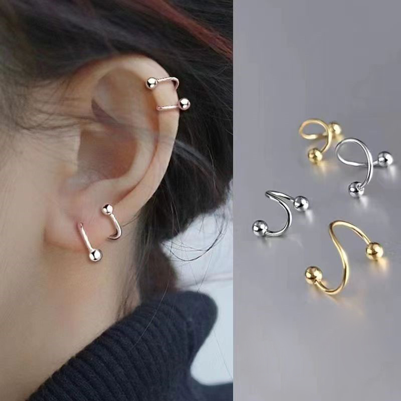 Body Jewelry Lip Ring - Pendientes en espiral para mujer, joyería