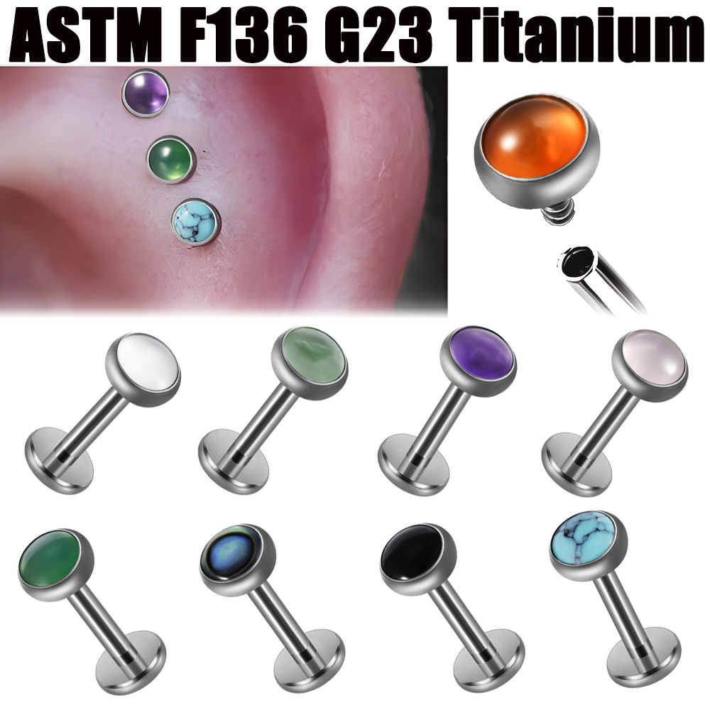 Tragus Flat Back - 1 unidad 16g G23 cristal de