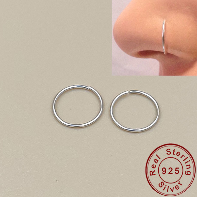 Body Jewelry Lip Ring - Anillo de plata 925 para la