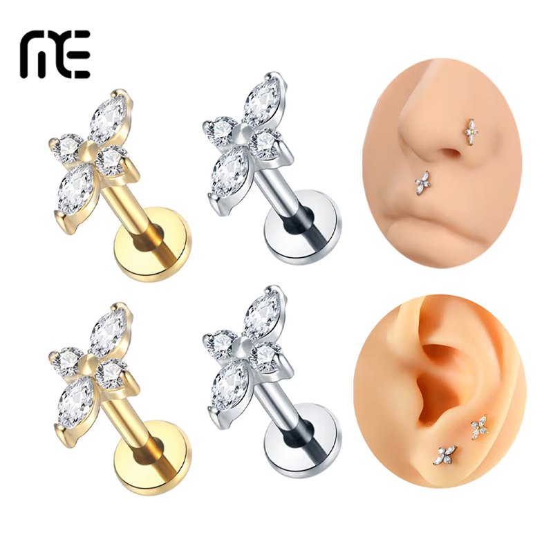 Tragus Flat Back - 1 unidad de joyería para piercing