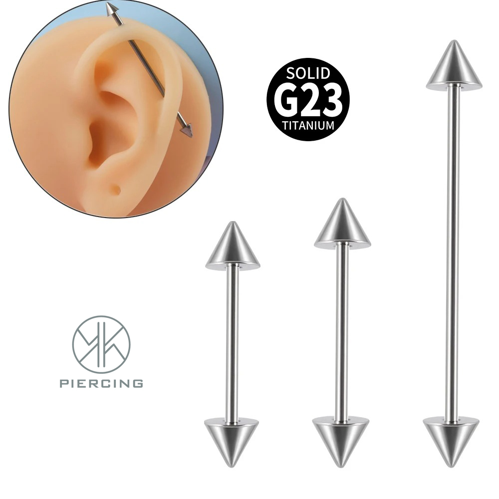 Tongue Barbell Straight - 1Pc G23 cono de titanio industrial