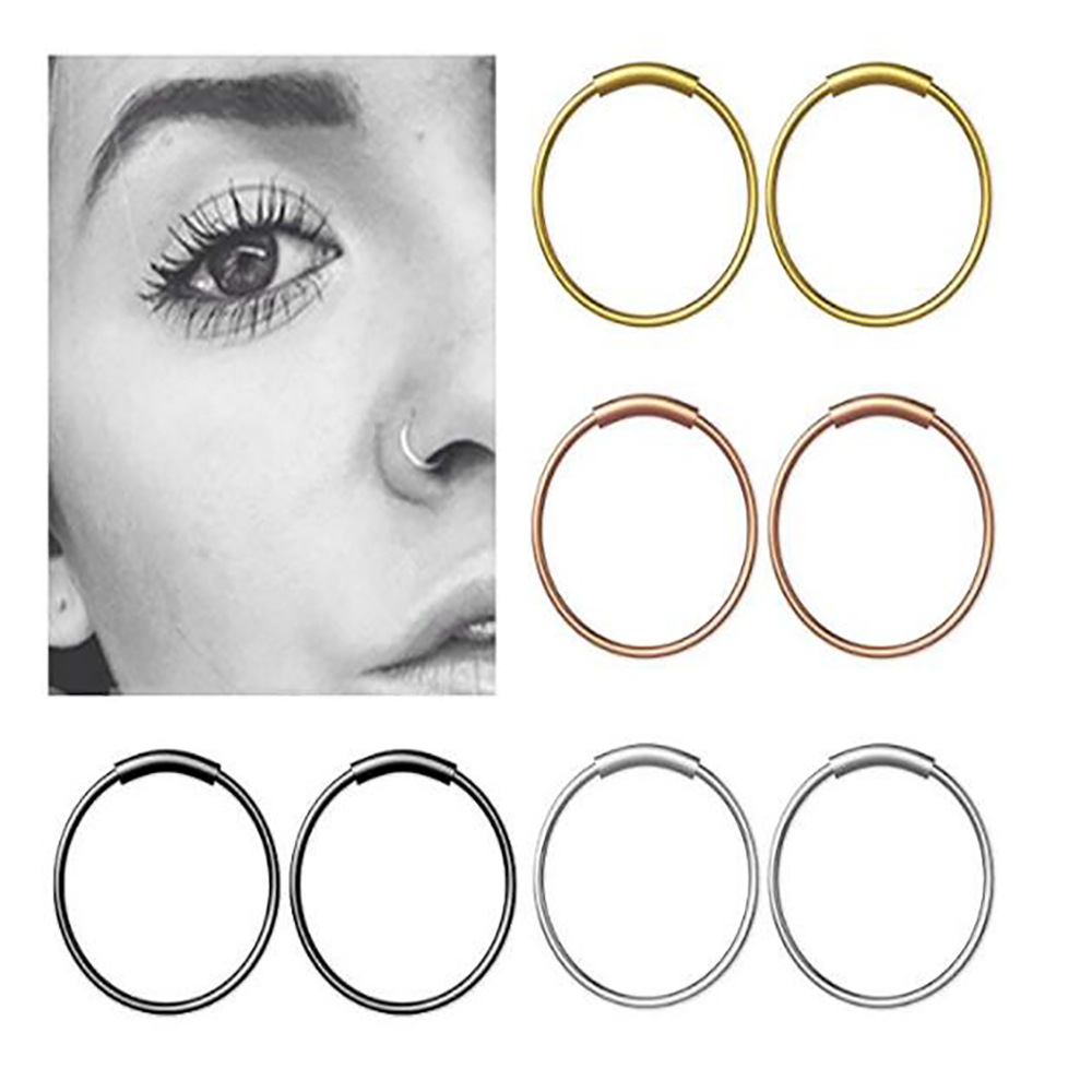 Body Jewelry Lip Ring - Lote de 3 Anillos Continuos Sin