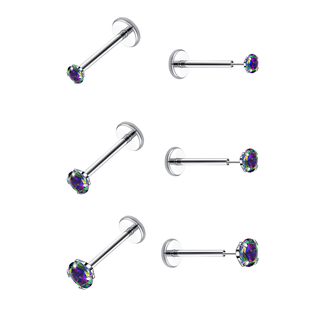 Pendiente sin rosca con parte  - Tragus Flat Back reseña y precio