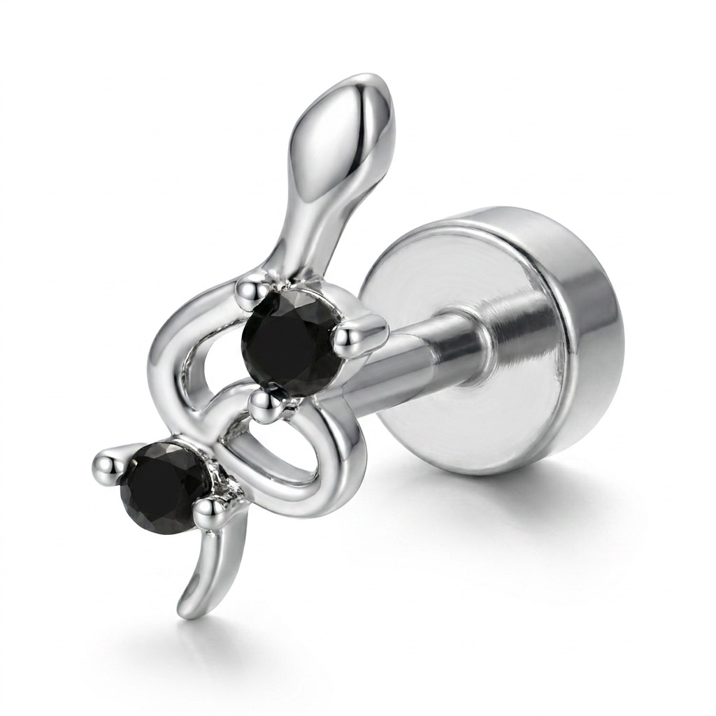 1PC Pendiente Hipoalergénico d - Tragus Flat Back reseña y precio