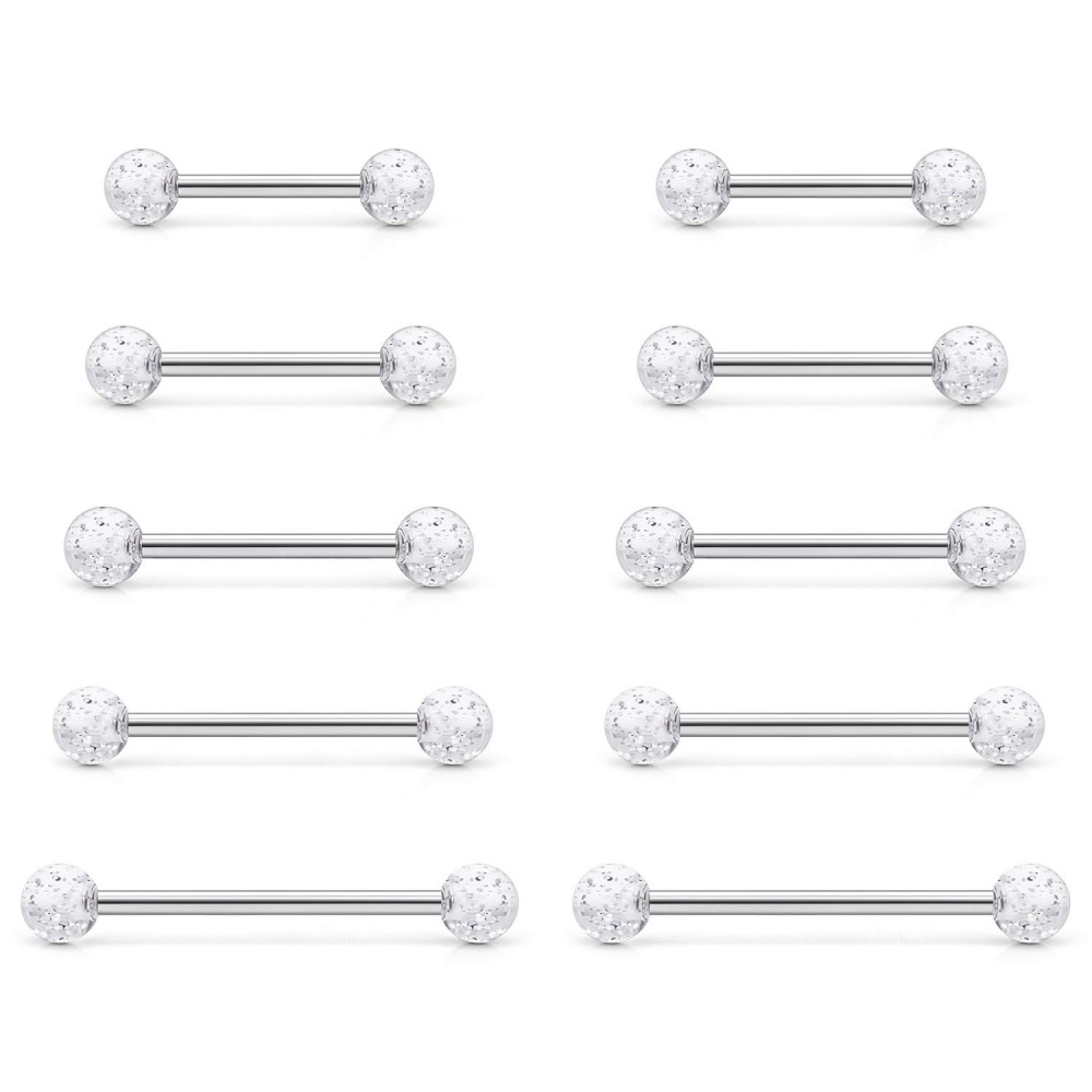 14G barra recta de acero quirú - Tongue Barbell Straight reseña y precio