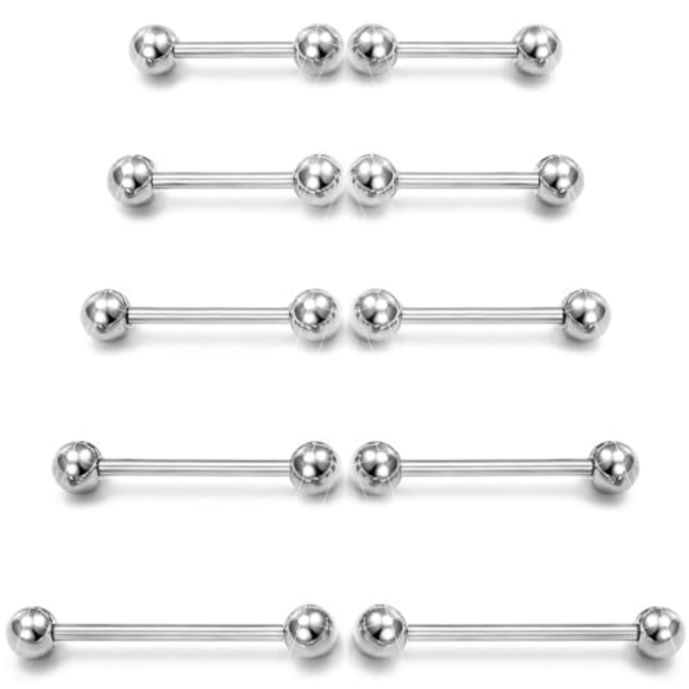 14G barra recta de acero quirú - Tongue Barbell Straight reseña y precio