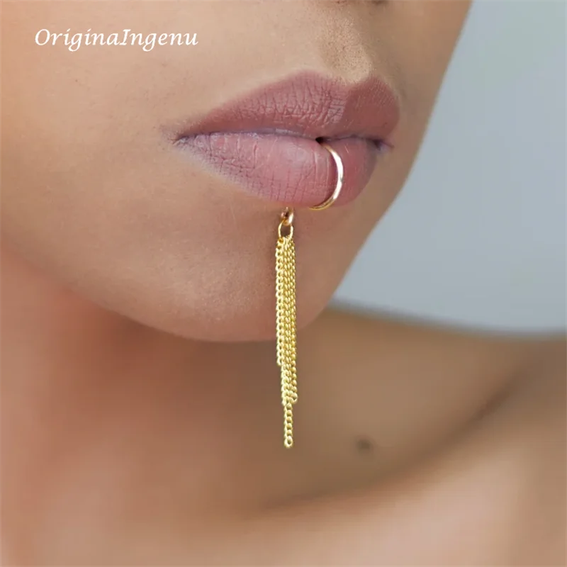 Cadena llena de oro de 14 quil - Body Jewelry Lip Ring reseña y precio