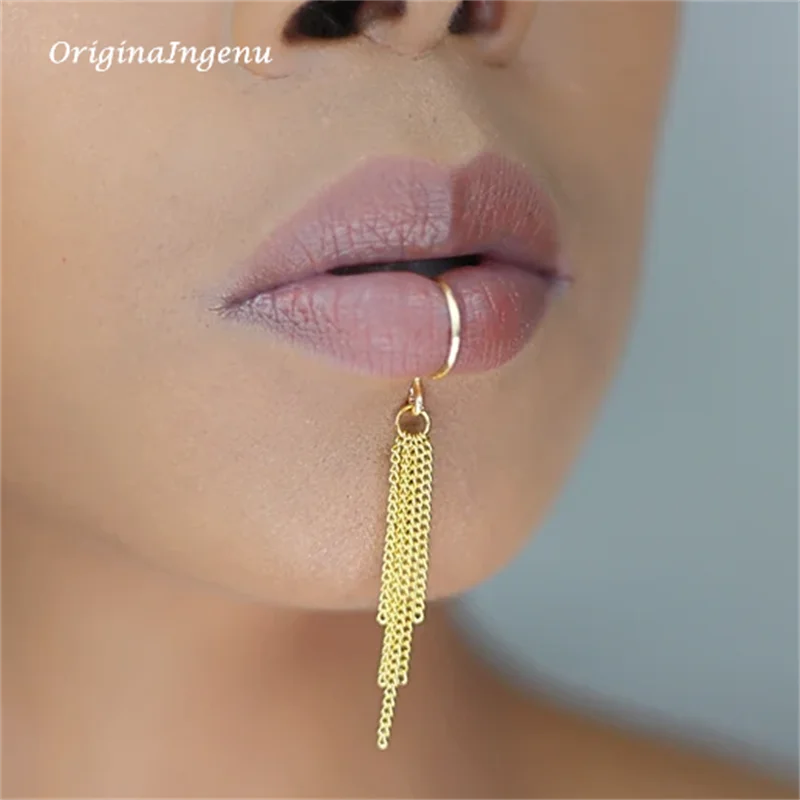 Cadena llena de oro de 14 quil - Body Jewelry Lip Ring reseña y precio