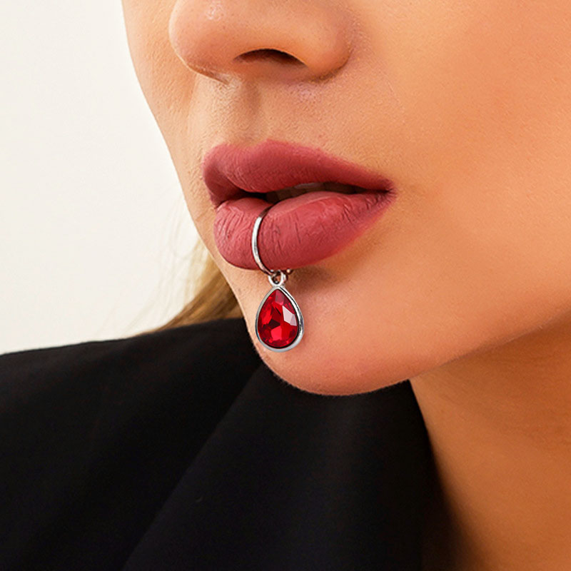 Piercing falso de acero inoxid - Body Jewelry Lip Ring reseña y precio