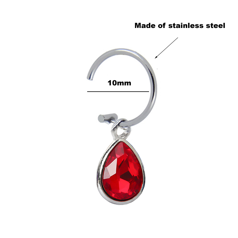 Piercing falso de acero inoxid - Body Jewelry Lip Ring reseña y precio