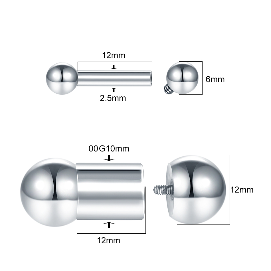 Piercing de acero de gran tama - Tongue Barbell Straight reseña y precio