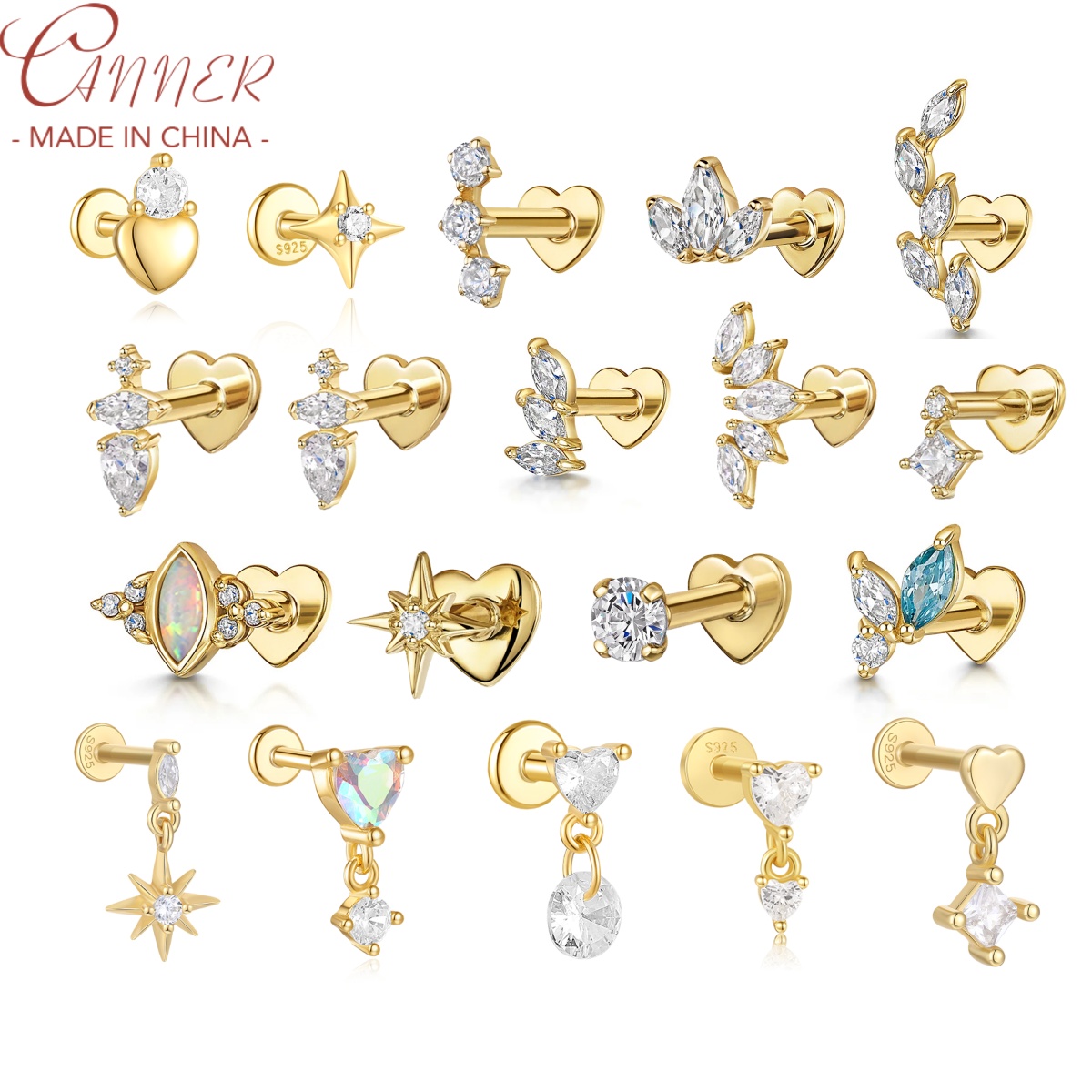 CANNER 1 pieza nuevo S925 plat - Tragus Flat Back reseña y precio