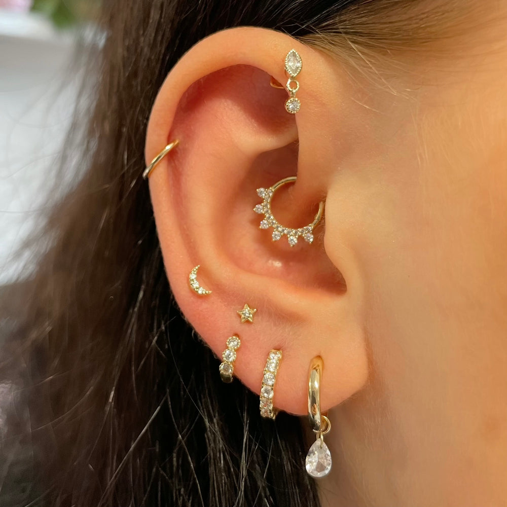 Pendientes de tuerca con forma - Tragus Flat Back reseña y precio
