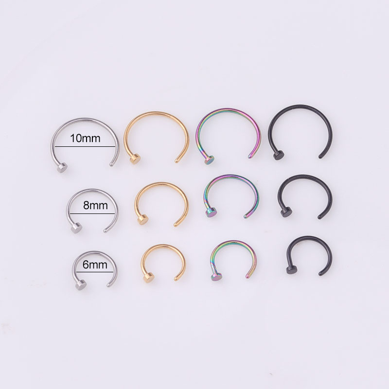 Lote de 6 Anillos de Nariz Fal - Body Jewelry Lip Ring reseña y precio