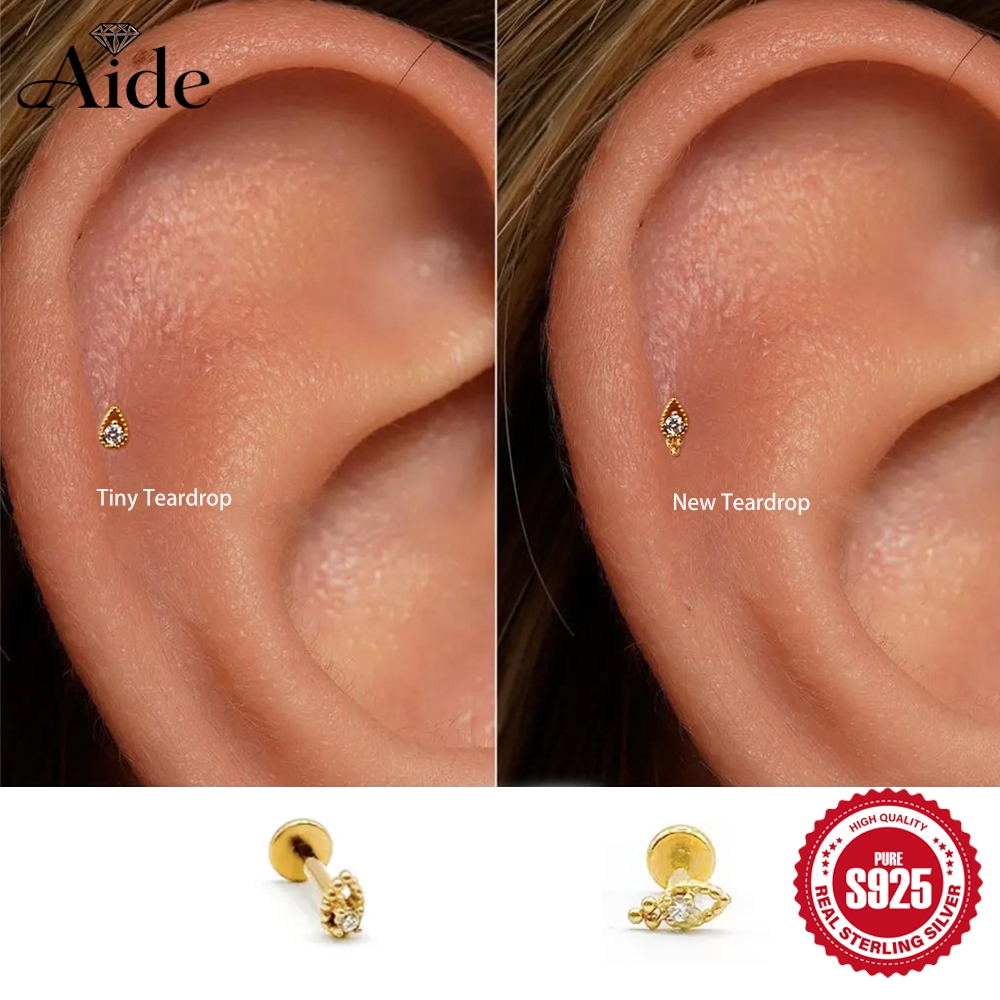 AIDE1 - Pendiente de Plata de  - Tragus Flat Back reseña y precio
