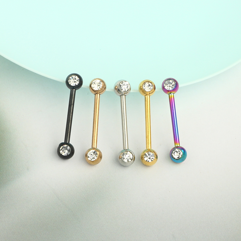 Venta al por mayor, anillos pa - Tongue Barbell Straight reseña y precio