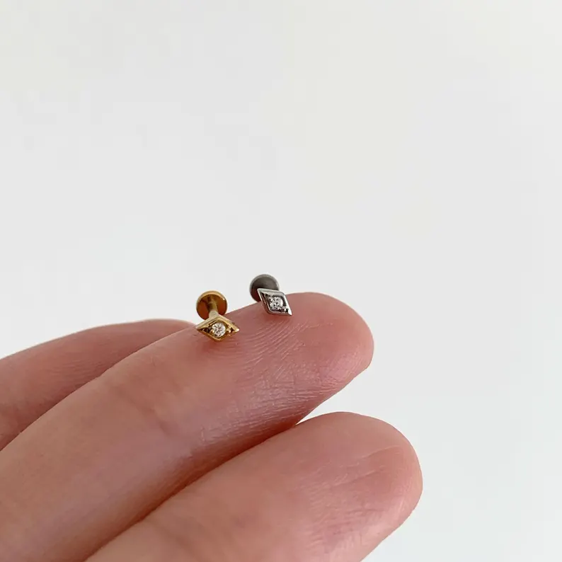 AIDE 1 ud. Pendiente pequeño d - Tragus Flat Back reseña y precio