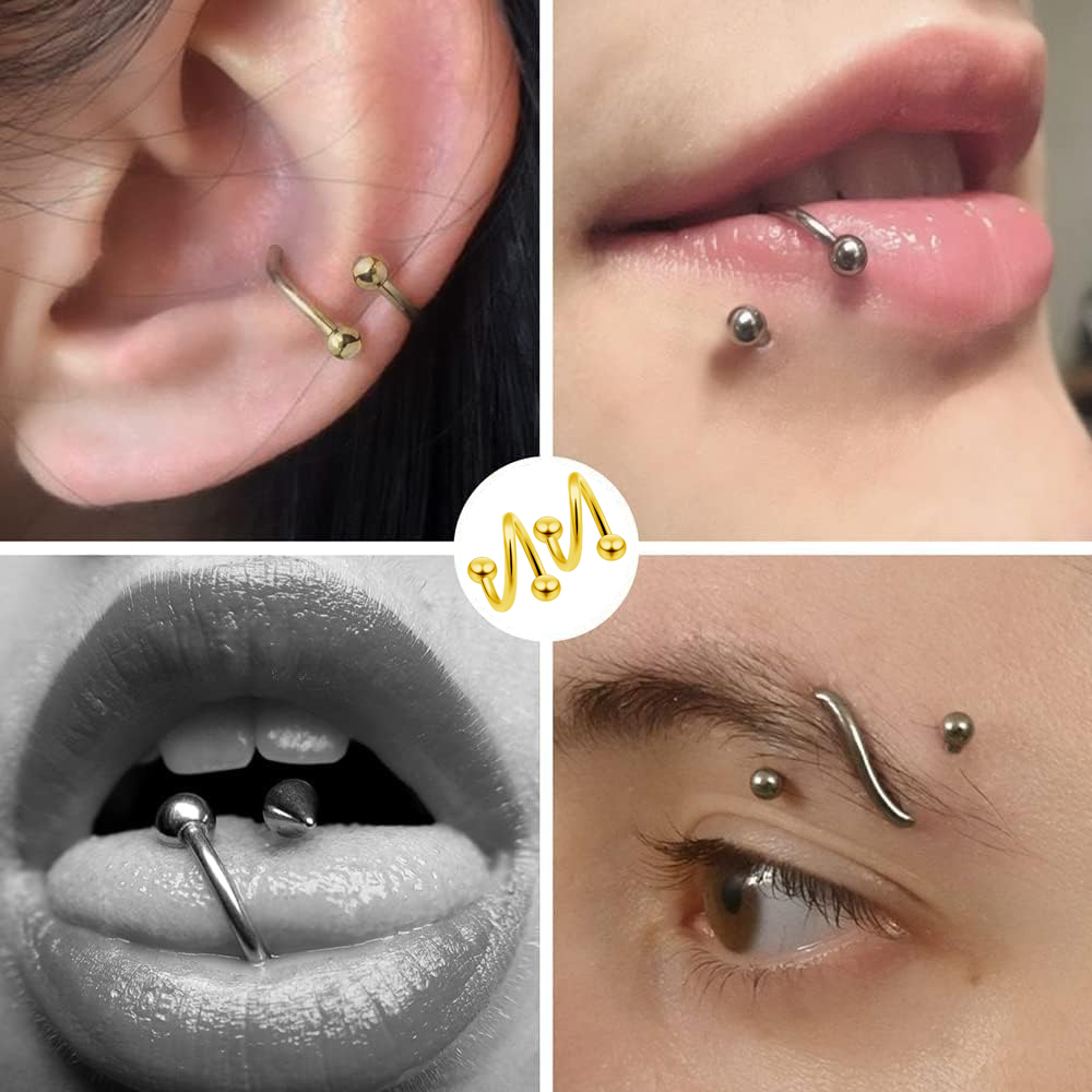 Pendientes en espiral para muj - Body Jewelry Lip Ring reseña y precio