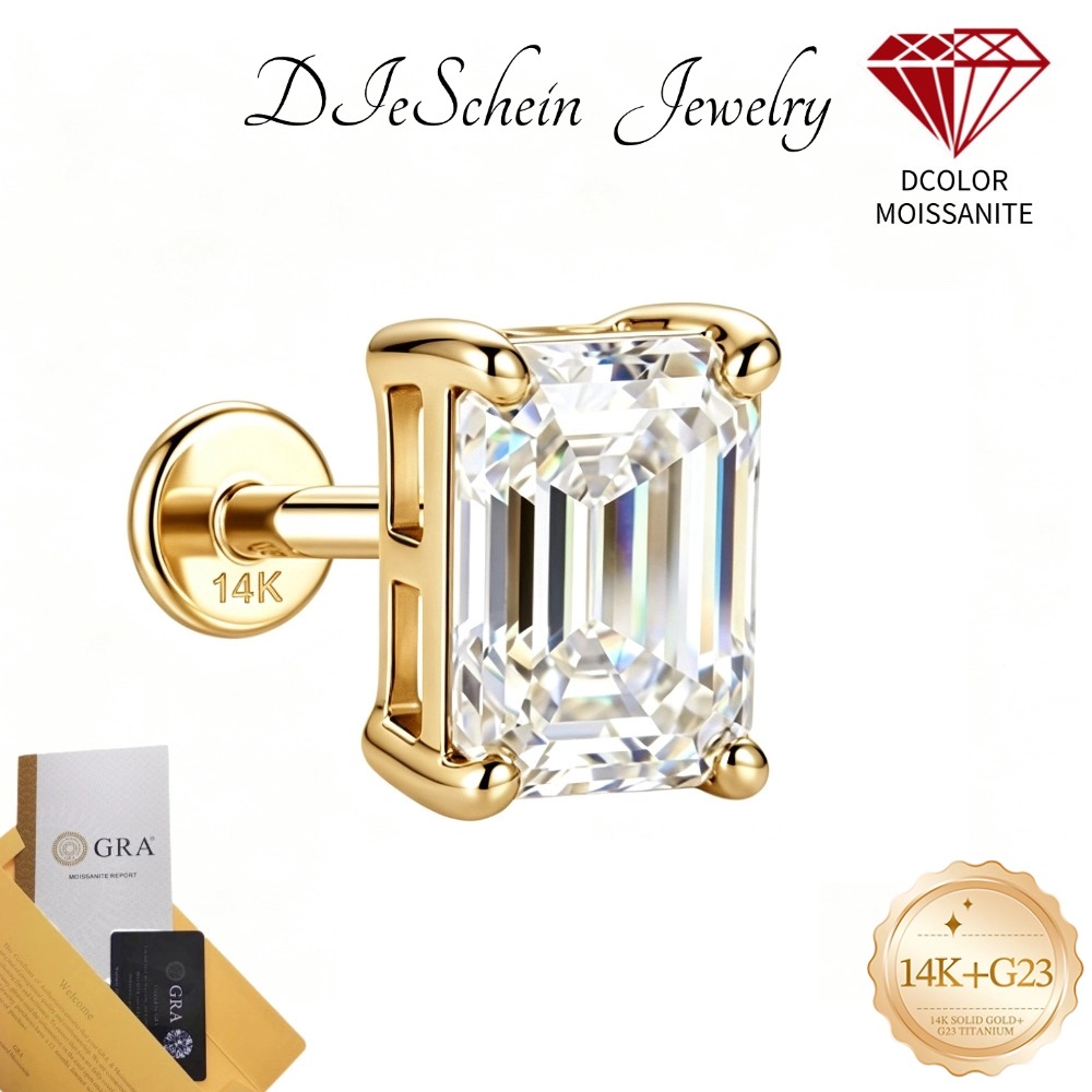 DIeSchein Pendientes de Moissa - Tragus Flat Back reseña y precio