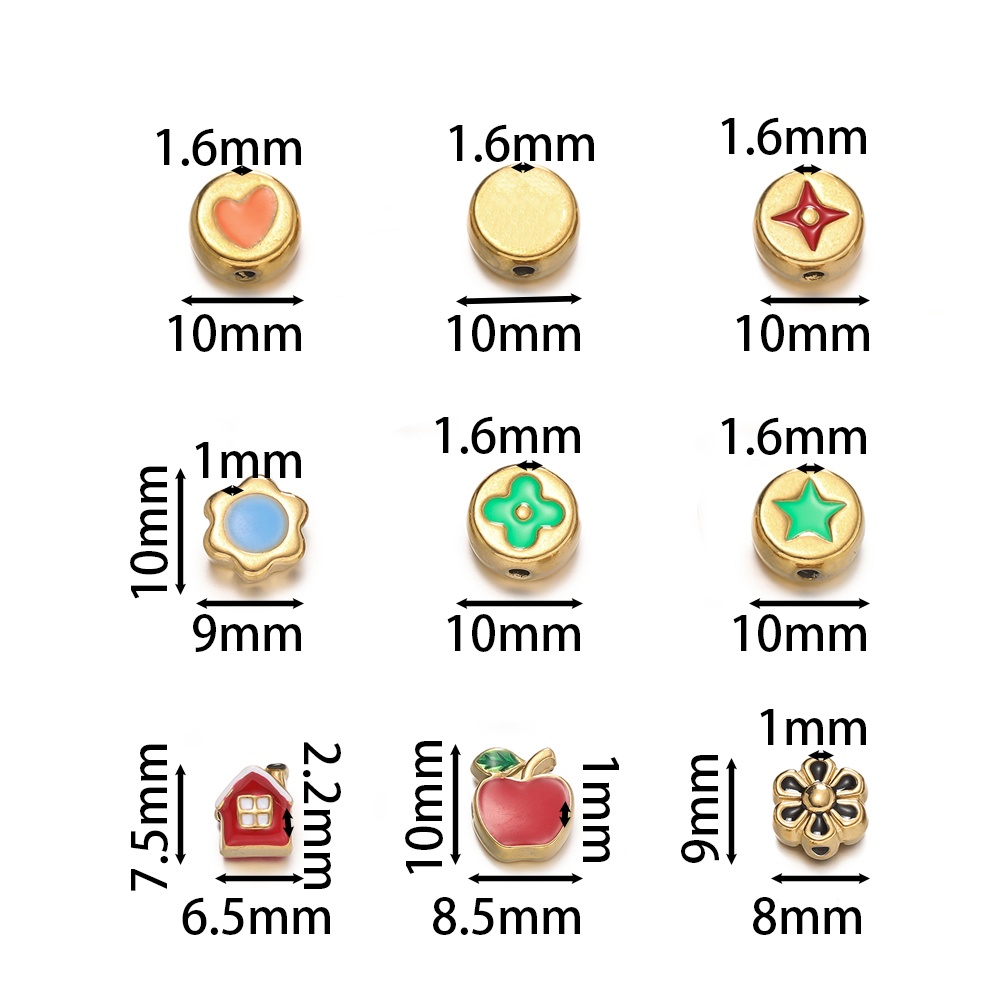 2 unids/pack de cuentas espaci - Body Jewelry Diy reseña y precio
