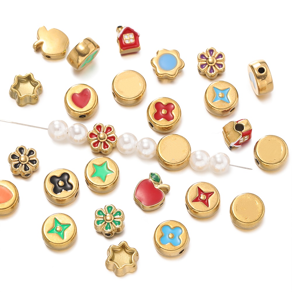 2 unids/pack de cuentas espaci - Body Jewelry Diy reseña y precio