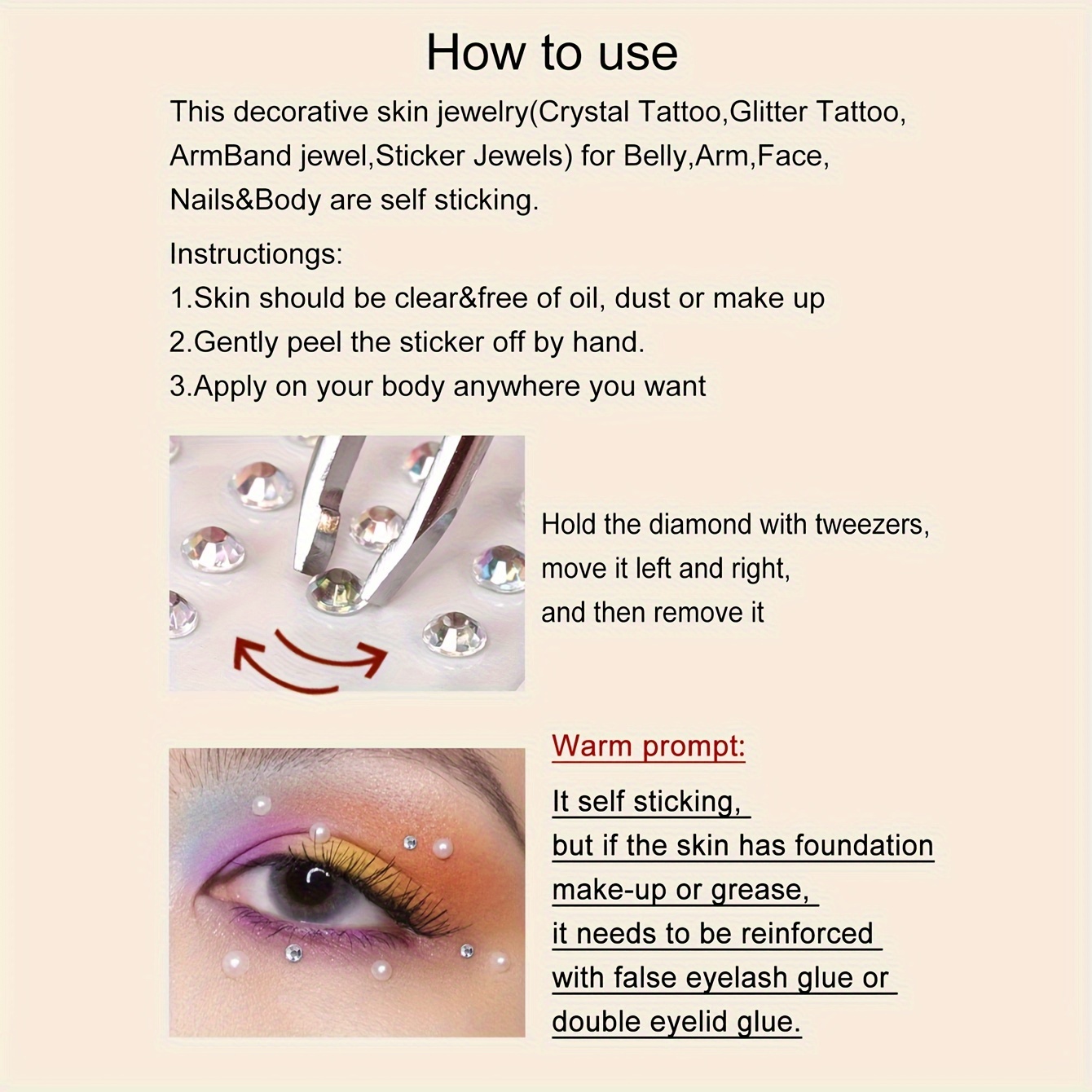 Pegatinas de perforación de uñ - Body Jewelry Eyebrow reseña y precio