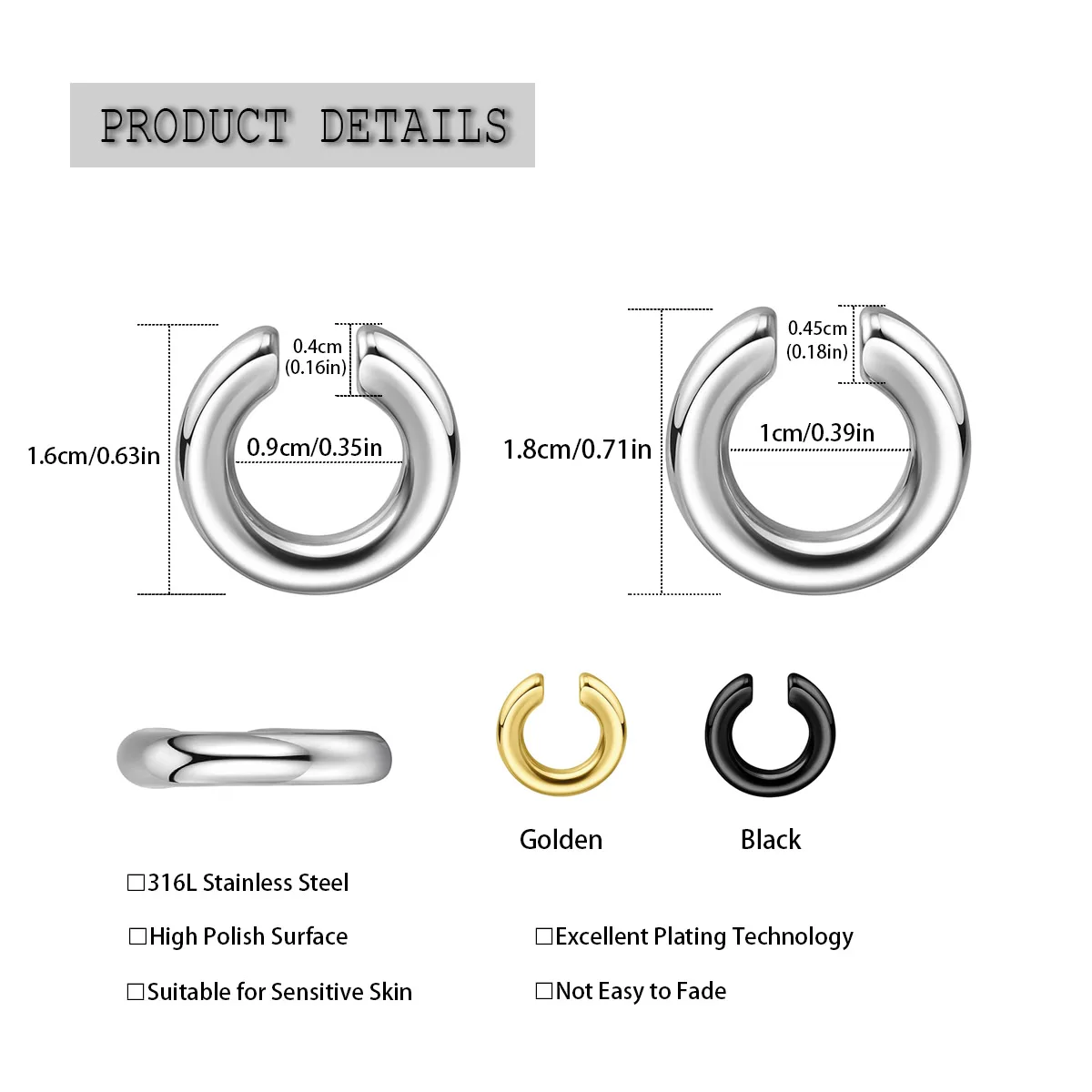 1 ud. Anillo de nariz exagerad - Body Jewelry Ear Piercing reseña y precio