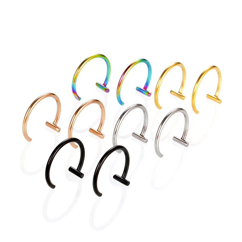 Pendientes de aro abierto de a - Body Jewelry Lip Ring reseña y precio