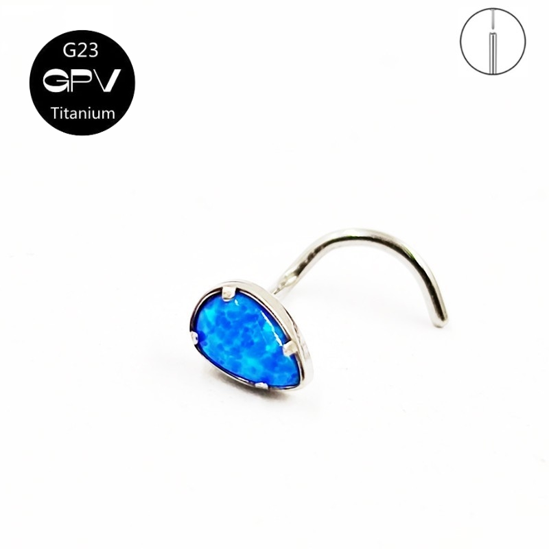 G23 titanio 5-Word Nose Nail f - Body Jewelry Manufacturers reseña y precio