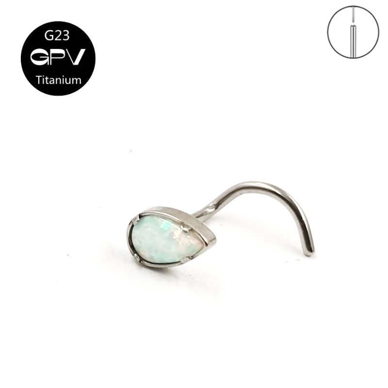 G23 titanio 5-Word Nose Nail f - Body Jewelry Manufacturers reseña y precio
