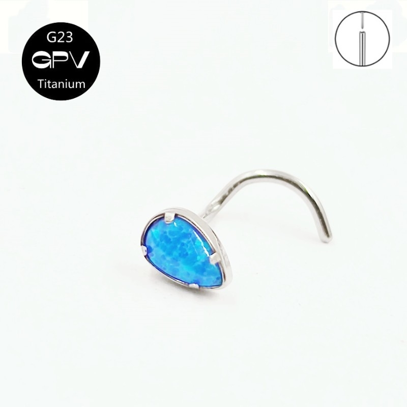 G23 titanio 5-Word Nose Nail f - Body Jewelry Manufacturers reseña y precio