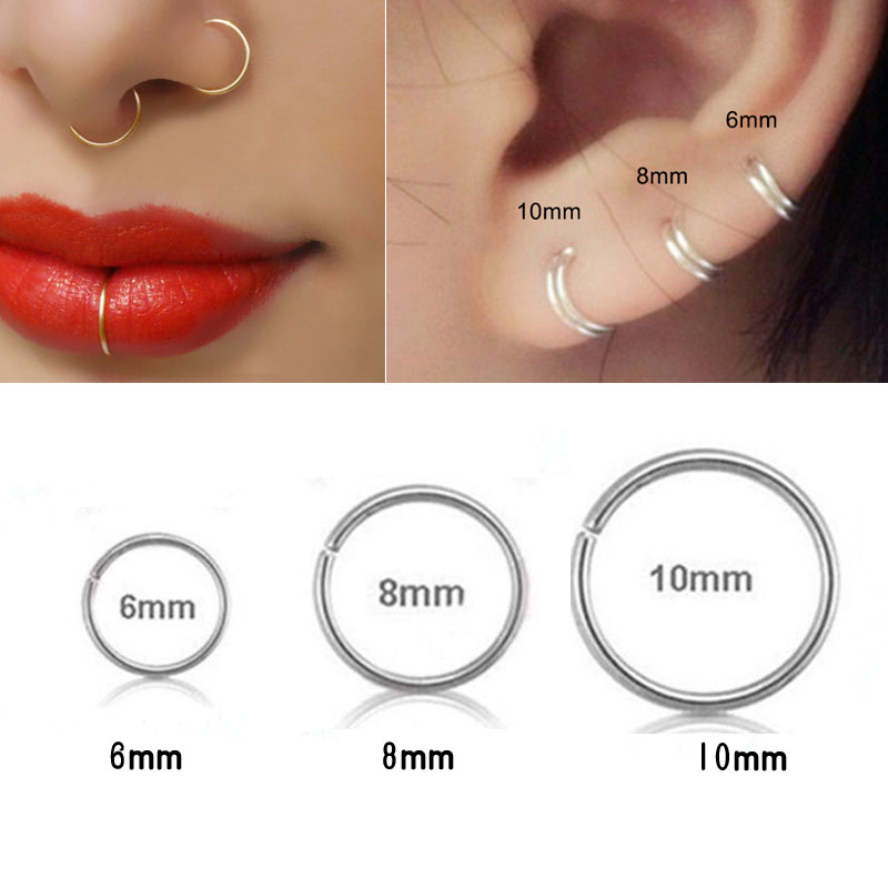 Anillo de plata 925 para la na - Body Jewelry Lip Ring reseña y precio