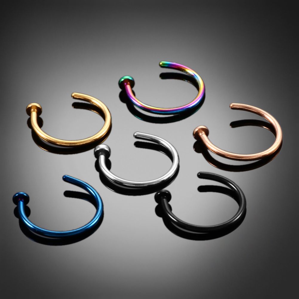 10 piezas de acero inoxidable  - Body Jewelry Lip Ring reseña y precio