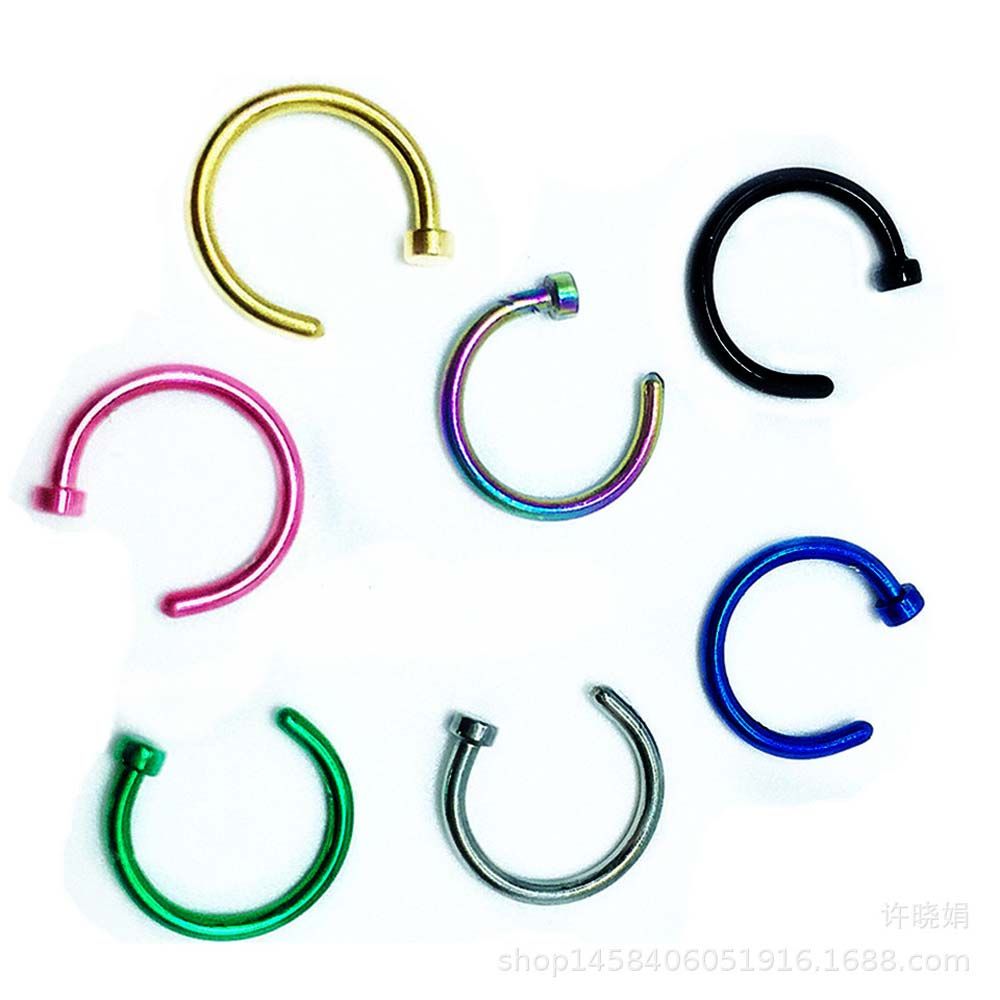 10 piezas de acero inoxidable  - Body Jewelry Lip Ring reseña y precio