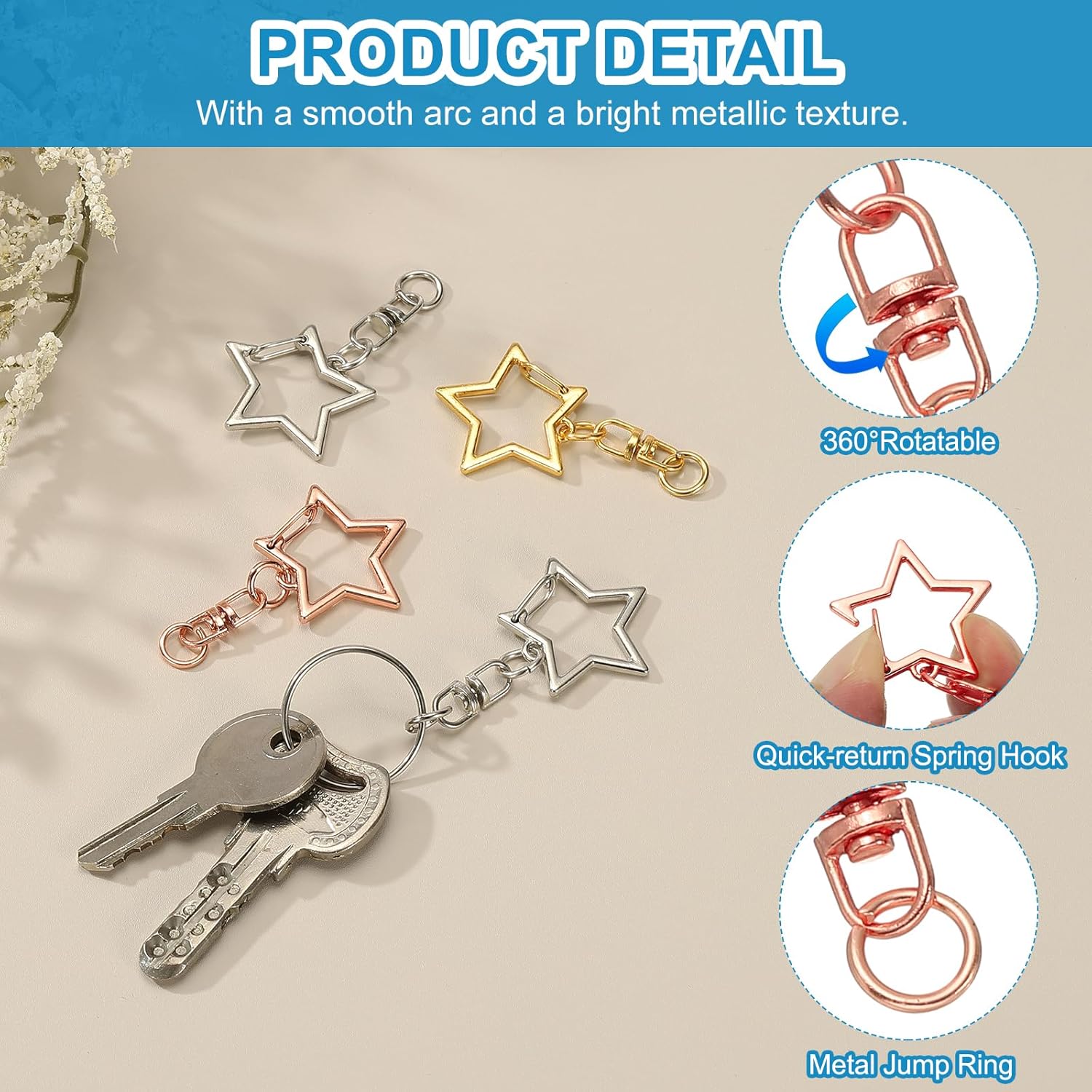5/15/25/50 juegos de llavero a - Body Jewelry Diy reseña y precio