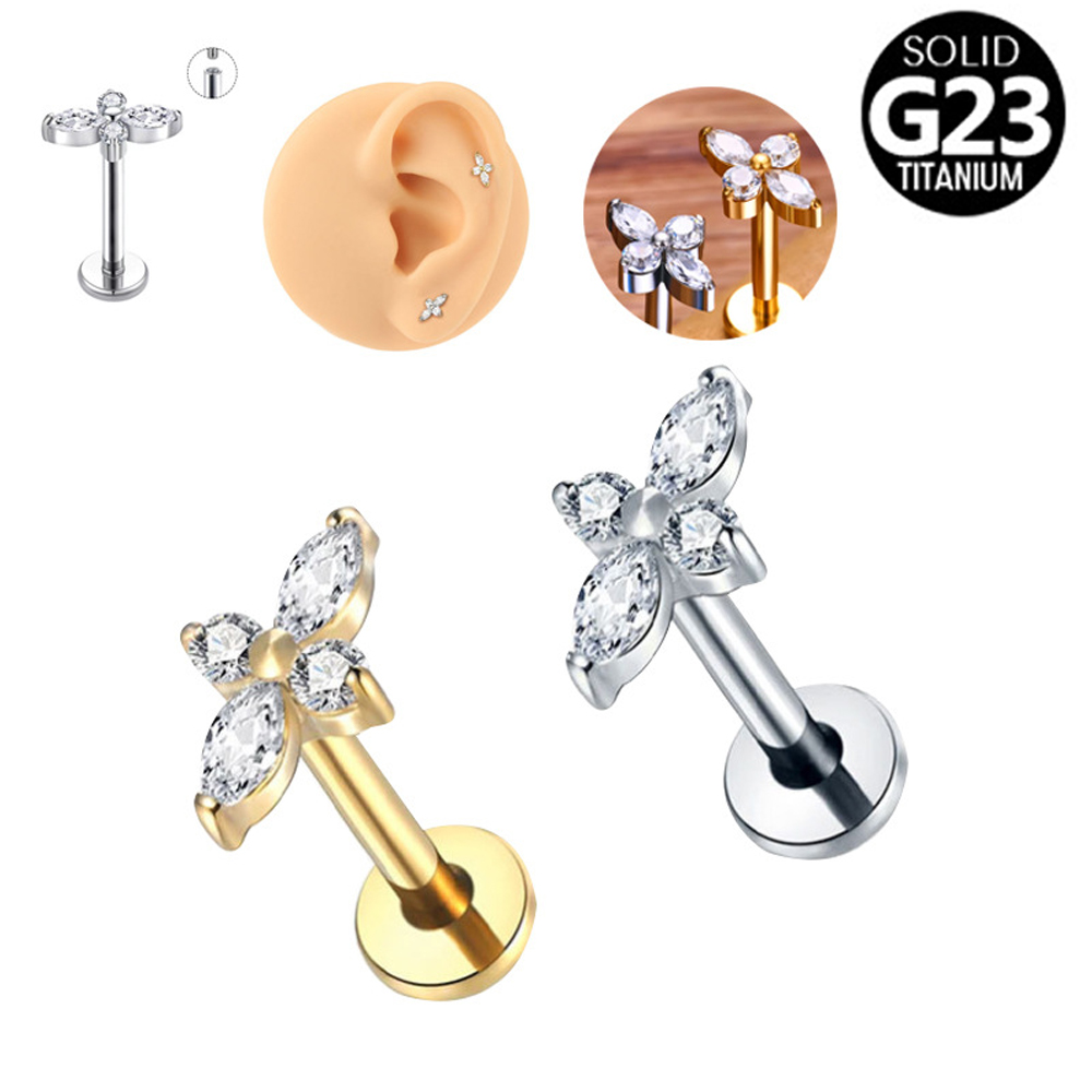 1 unidad de joyería para pierc - Tragus Flat Back reseña y precio