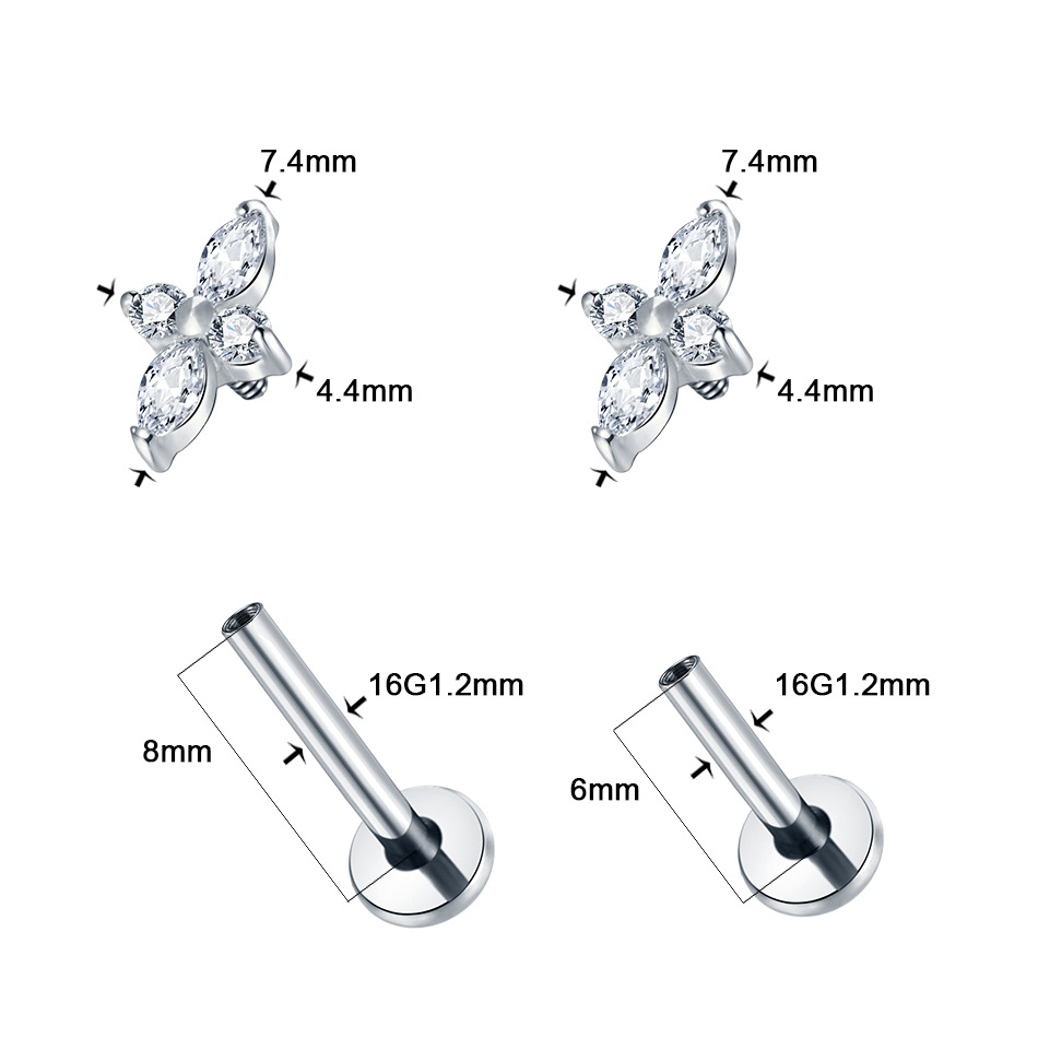 1 unidad de joyería para pierc - Tragus Flat Back reseña y precio