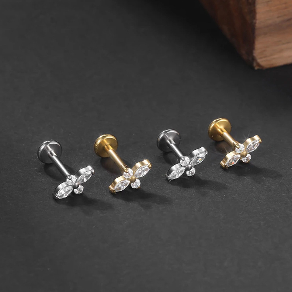 1 unidad de joyería para pierc - Tragus Flat Back reseña y precio