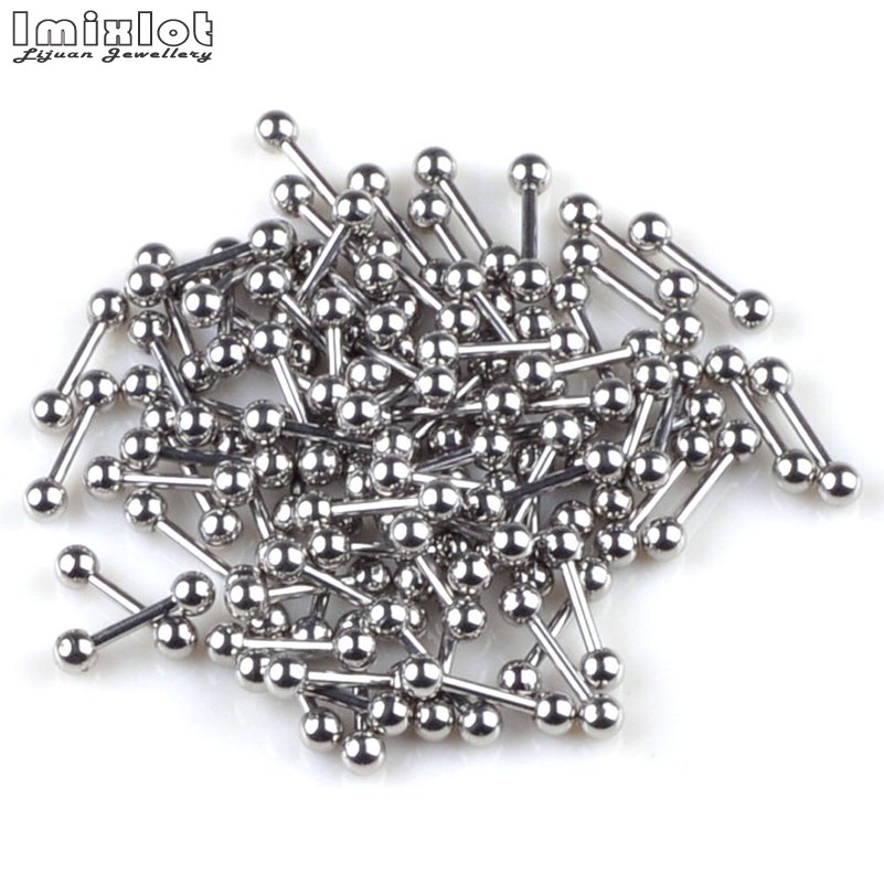 20 unids/lote de anillos para  - Tongue Barbell Straight reseña y precio