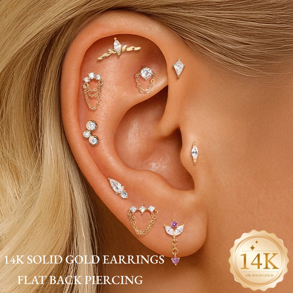 DIeSchein Pendientes de Oro Só - Tragus Flat Back reseña y precio