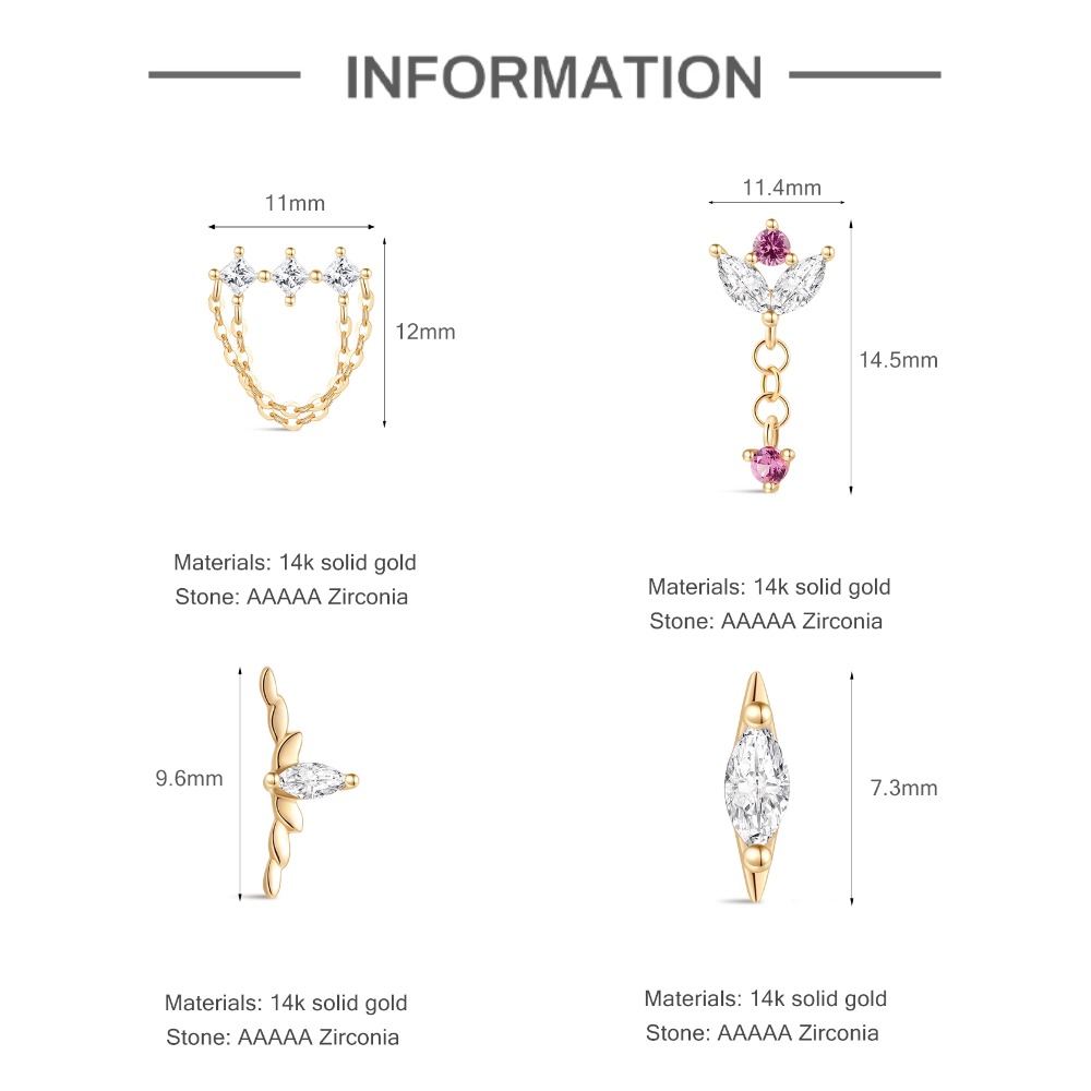 DIeSchein Pendientes de Oro Só - Tragus Flat Back reseña y precio