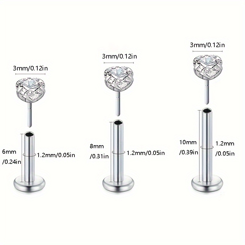 6 piezas de pendientes sin ros - Tragus Flat Back reseña y precio