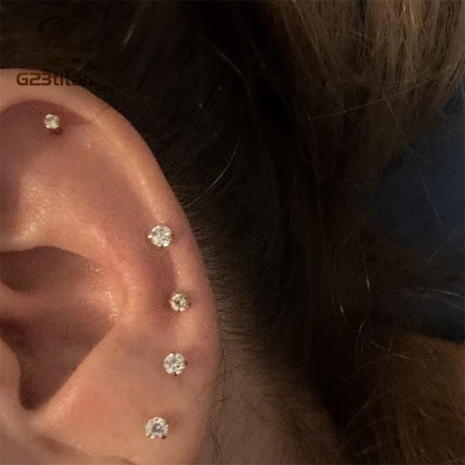 2 piezas de Pendientes de Tita - Tragus Flat Back reseña y precio