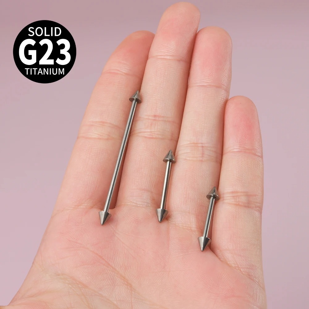 1Pc G23 cono de titanio indust - Tongue Barbell Straight reseña y precio