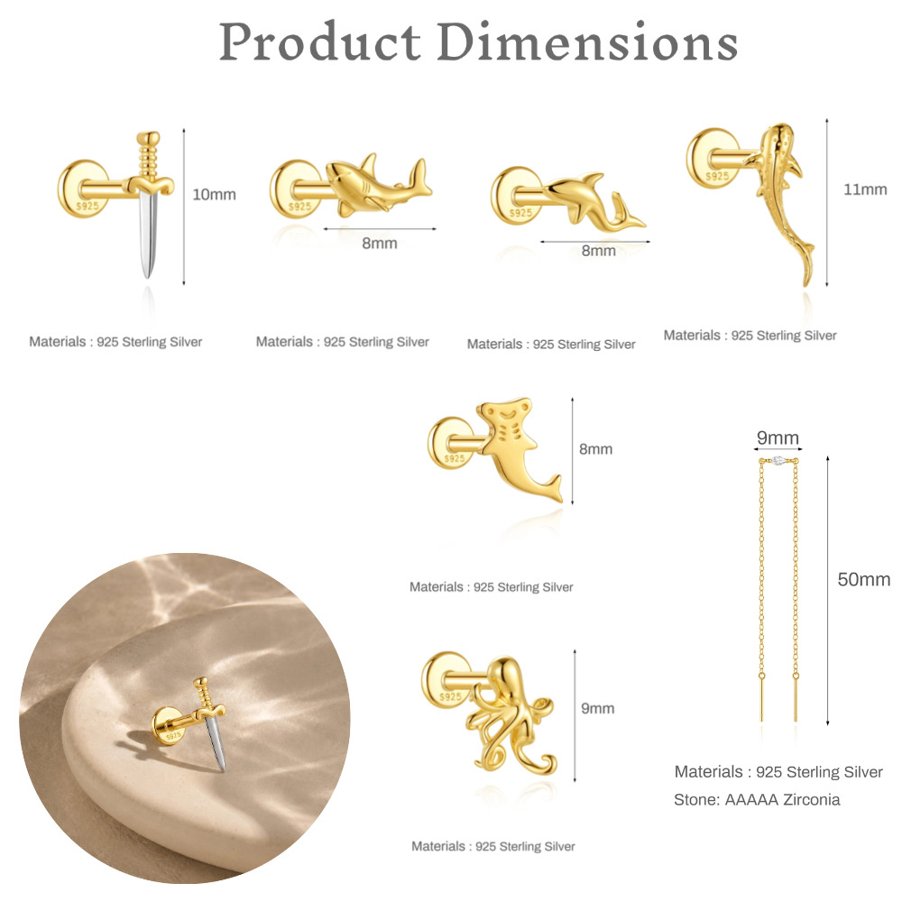 Canner Pendientes de Plata de  - Tragus Flat Back reseña y precio