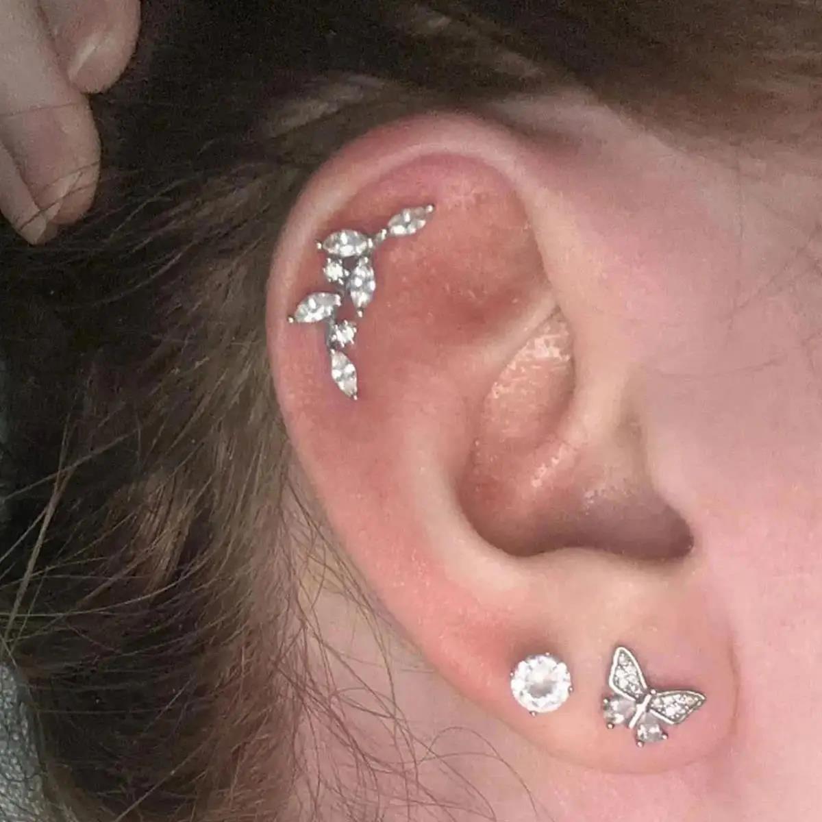 1 ud. Pendientes de cartílago  - Tragus Flat Back reseña y precio