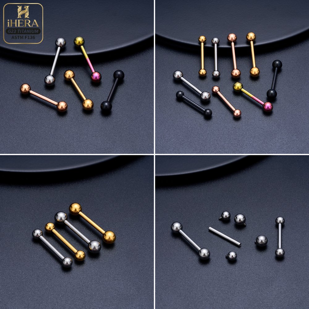 Piercings de Titanio G23 de 14 - Tongue Barbell Straight reseña y precio