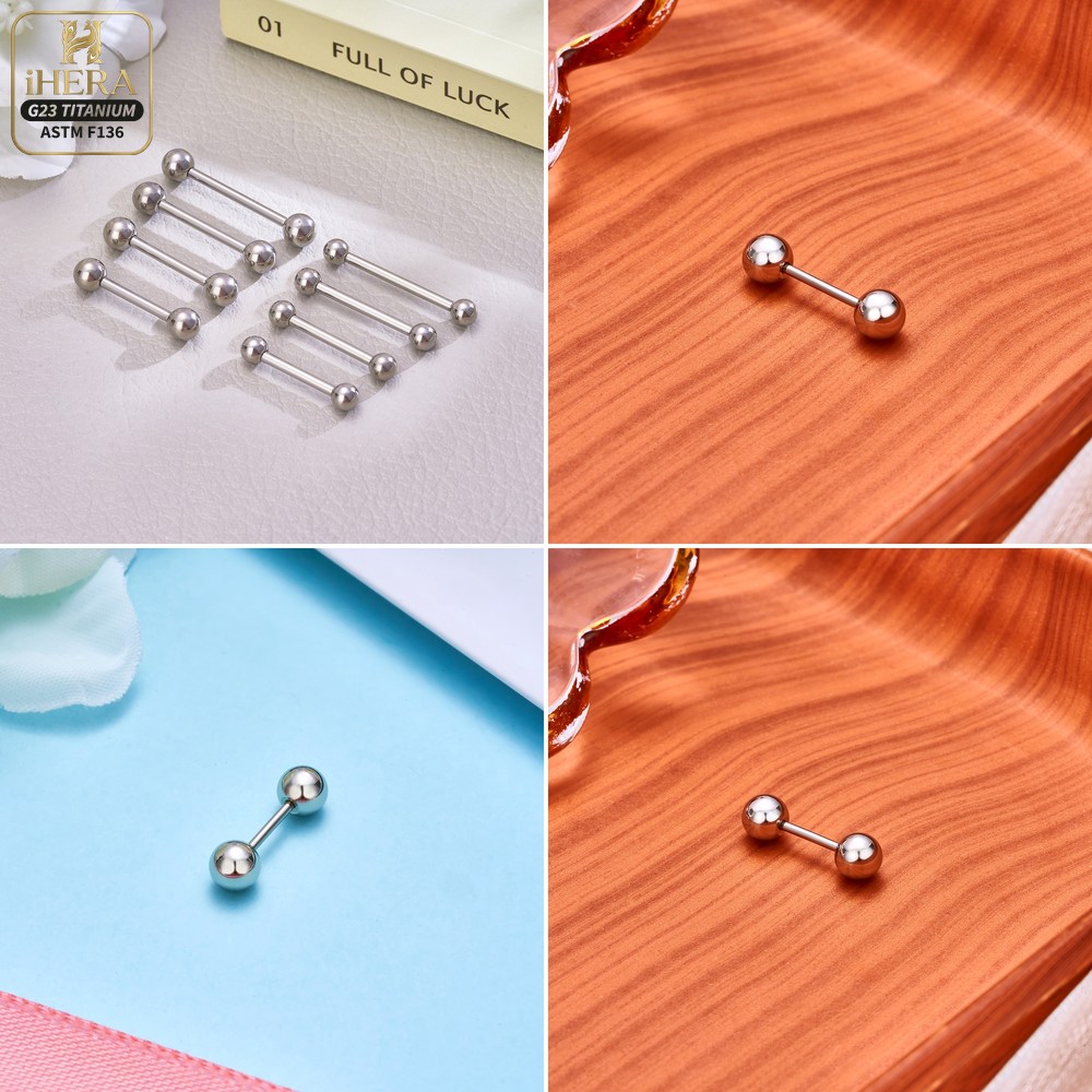 Piercings de Titanio G23 de 14 - Tongue Barbell Straight reseña y precio